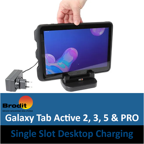 Single Desktop Charger for Samsung Galaxy Tab Active 2, 3, 5 & Pro